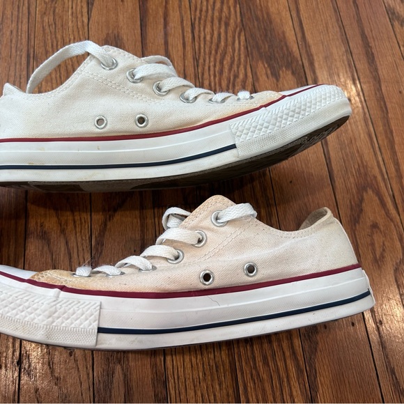Converse All Star Beige and Red Sneakers - Picture 7 of 10